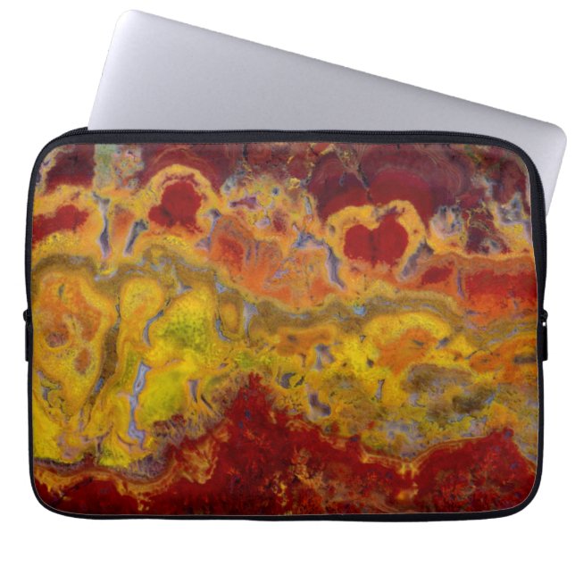 Protection Pour Ordinateur Portable Rouge et jaune Crayloa Jasper (Devant)