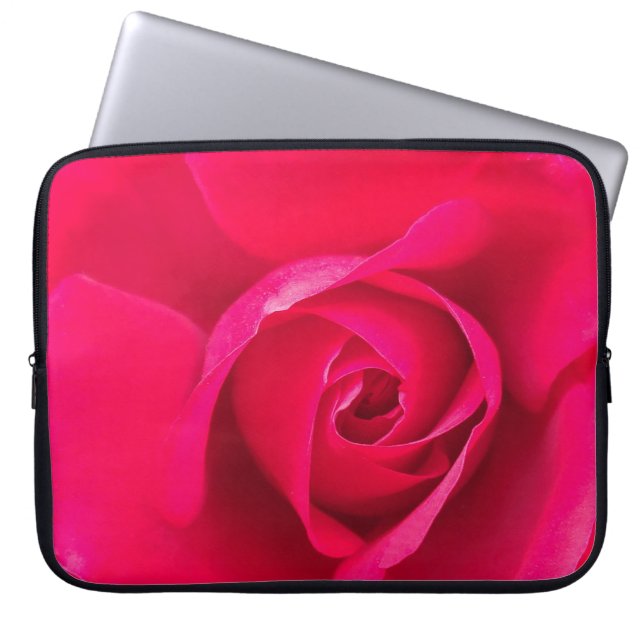Protection Pour Ordinateur Portable Rouge romantique Rose rose v2 (Devant)