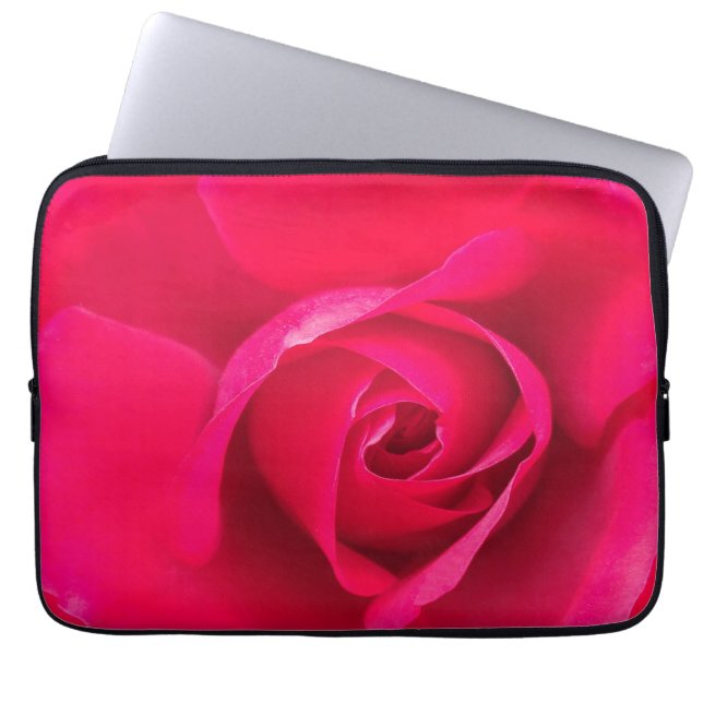 Protection Pour Ordinateur Portable Rouge romantique Rose rose v2 (Devant)