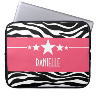 Protection Pour Ordinateur Portable Sassy Rose Star Zebra Portable