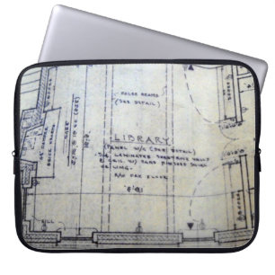 Protection Pour Ordinateur Portable Saut d'ordinateur portable Bibliothèque Blueprint