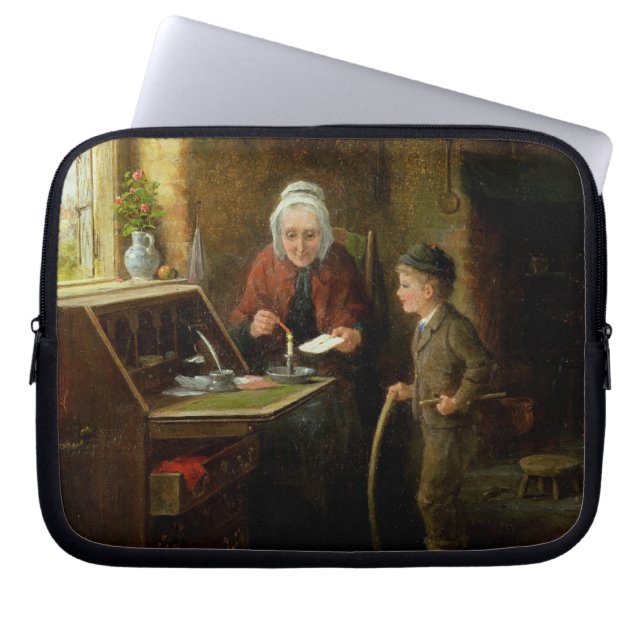 Protection Pour Ordinateur Portable Scellant une lettre, 1890 (huile sur le panneau) (Devant)