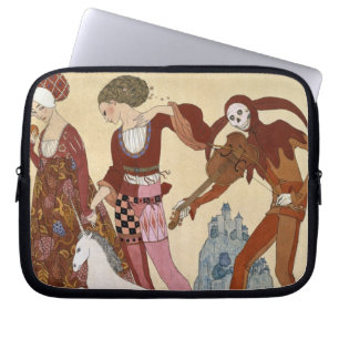 Protection Pour Ordinateur Portable Scène médiévale par Georges Barbier