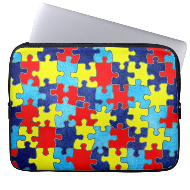 Protection Pour Ordinateur Portable Sensibilisation sur l'autisme-Puzzle par Shirley T (Devant)