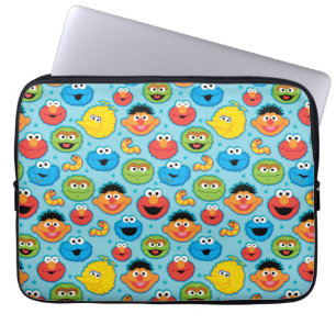 Protection Pour Ordinateur Portable Sesame Street Façades Motif sur Blue