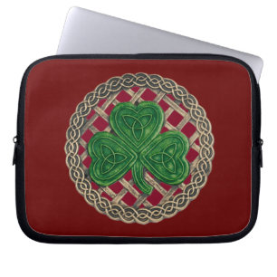 Protection Pour Ordinateur Portable Shamrock rouge sur manche pour ordinateur portable