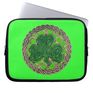 Protection Pour Ordinateur Portable Shamrock Vert Sur Manche Ordinateur Portable Célti