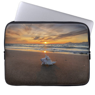Protection Pour Ordinateur Portable Shell à la plage à l'île du coucher du soleil