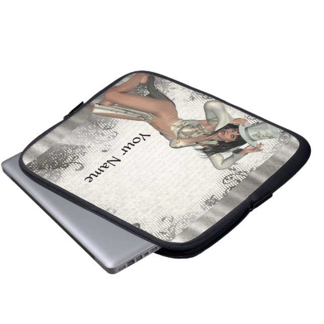 Protection Pour Ordinateur Portable Shogirl en argent (Devant bas)