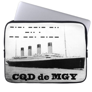 Protection Pour Ordinateur Portable Signal de détresse sans fil Titanic CQD de MGY