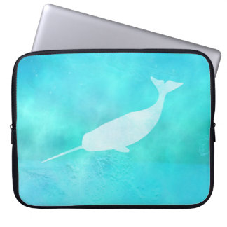 Protection Pour Ordinateur Portable Silhouette sous-marine de Narwhal