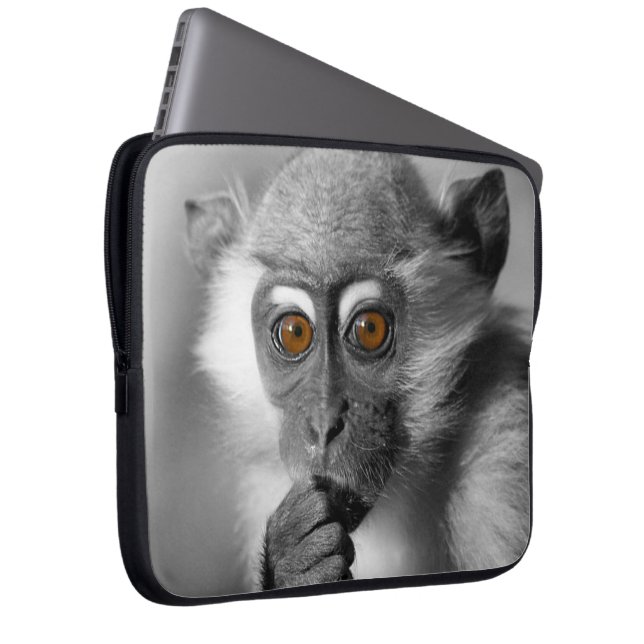 Protection Pour Ordinateur Portable Singe de Mangabey de bébé (Devant droit)