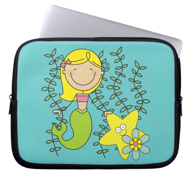 Protection Pour Ordinateur Portable Sirène blonde (Devant)