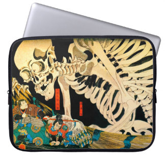 Protection Pour Ordinateur Portable Skeleton convoqué par Witch Kuniyoshi Fine Art