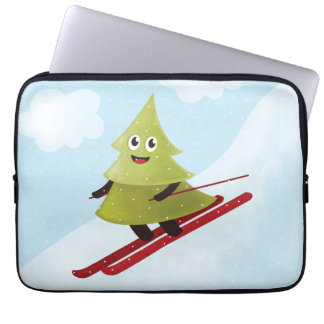 Protection Pour Ordinateur Portable Ski Pine Arbre Cute Sports Neige hiver