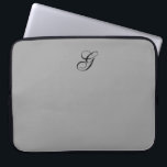 Protection Pour Ordinateur Portable sleeves_SOLID CHIC 158 d'ordinateur portable<br><div class="desc">sleeves_SOLID CHIC DIC 158 GRIS,  MONOGRAMME NOIR d'ordinateur portable</div>
