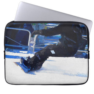 Protection Pour Ordinateur Portable Snowboarder Skiding Sports d'hiver Cadeau