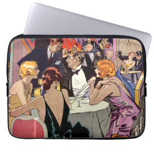 Protection Pour Ordinateur Portable Soirée de cocktail Art Déco vintage dans une boîte
