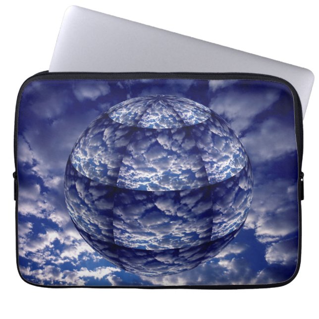 Protection Pour Ordinateur Portable Sphère 3D de nuage abstrait (Devant)
