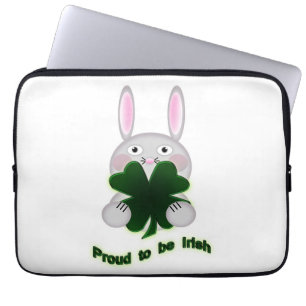 Protection Pour Ordinateur Portable St. Patricks Bunny Fier d'être Shamrock irlandais
