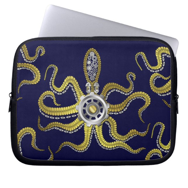 Protection Pour Ordinateur Portable Steampunk embraye le poulpe Kraken (Devant)