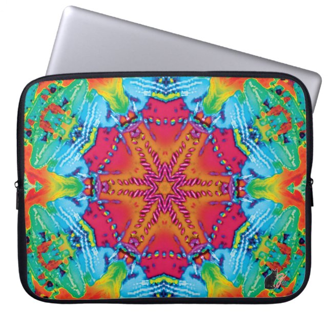 Protection Pour Ordinateur Portable Stitch Sleeve Ordinateur Portable Kaleidoscope (Devant)