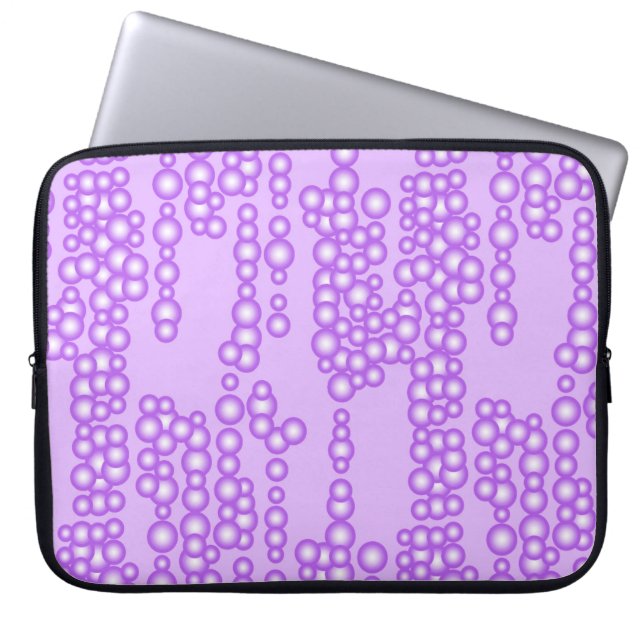 Protection Pour Ordinateur Portable Stream of bubbles, shades of lavender (Devant)