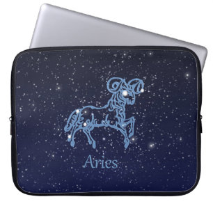 Protection Pour Ordinateur Portable Symbole Aries Constellation et Zodiac avec étoiles