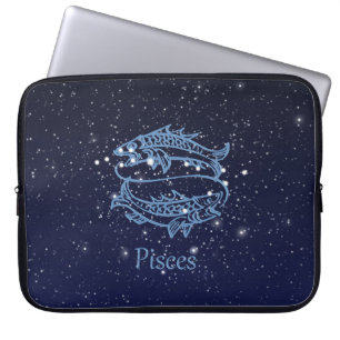 Protection Pour Ordinateur Portable Symbole Poissons Constellation et Zodiaque avec ét