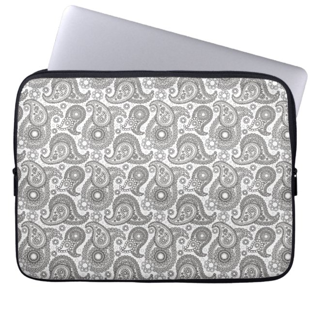 Protection Pour Ordinateur Portable Tangerine Black Paisley (Devant)
