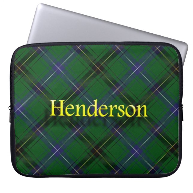 Protection Pour Ordinateur Portable Tartan d'écossais de Henderson de clan (Devant)