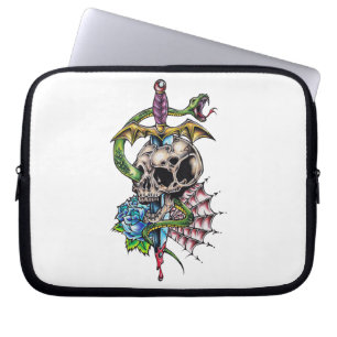 Protection Pour Ordinateur Portable Tatouage au crâne et au poignet