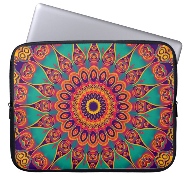 Protection Pour Ordinateur Portable Tattoo Kaleidoscope Fractal (Devant)
