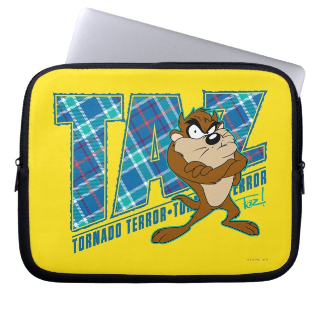 Protection Pour Ordinateur Portable TAZ™ Tornado Terreur Plaid (Devant)
