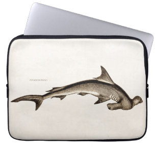 Protection Pour Ordinateur Portable Tête de marteau vintage de requin de