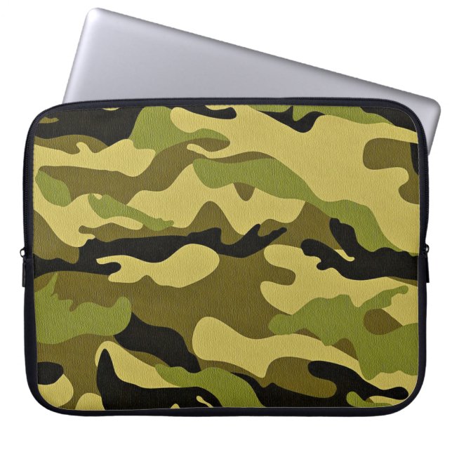 Protection Pour Ordinateur Portable Texture verte d'armée de camouflage (Devant)