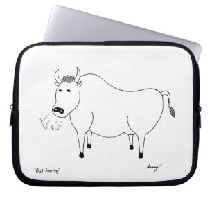 Protection Pour Ordinateur Portable Tige de bureau d'art populaire Bull
