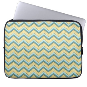 Protection Pour Ordinateur Portable Topaz Parties scintillant Chevron Motif