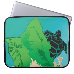 Protection Pour Ordinateur Portable Tortue de mer verte d'Hawaï de baie de Hanauma