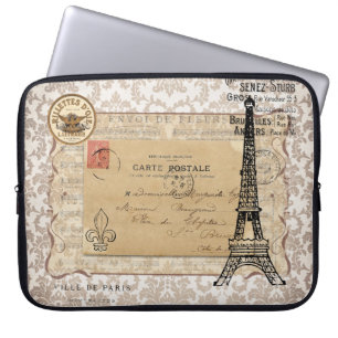 Protection Pour Ordinateur Portable Tour Eiffel chic minable vintage de Paris