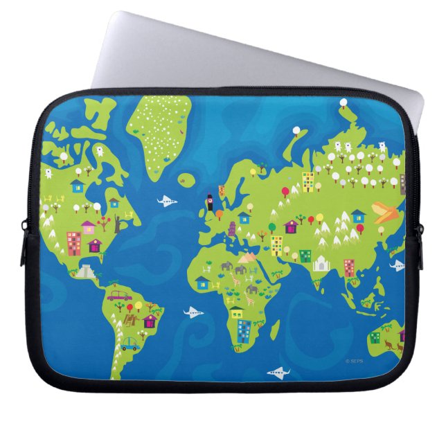 Protection Pour Ordinateur Portable Tout autour du monde (Devant)