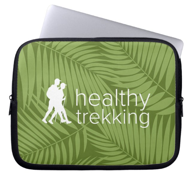 Protection Pour Ordinateur Portable Trekking en santé Palmes vertes Logo Costume humid (Devant)