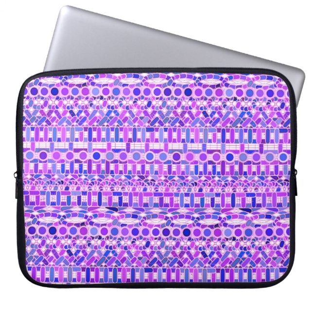 Protection Pour Ordinateur Portable Tribal Batik - nuances violet violet violet (Devant)