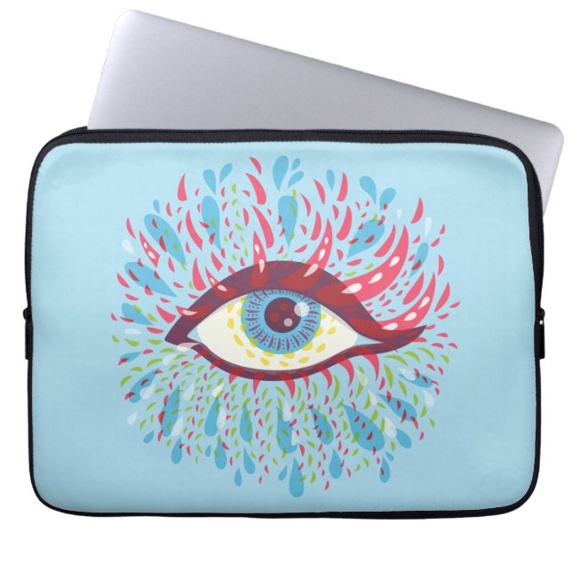 Protection Pour Ordinateur Portable Trippy Oye Psychedelic Art (Devant)