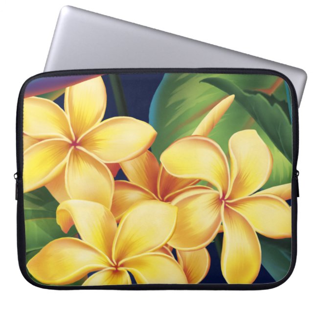 Protection Pour Ordinateur Portable Tropical Paradise Plumeria Neoprène Wetsuit (Devant)