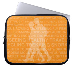 Protection Pour Ordinateur Portable Typographie de trekking saine Tangerine Wet Suit