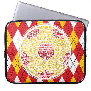 Protection Pour Ordinateur Portable Typographie du ballon de football