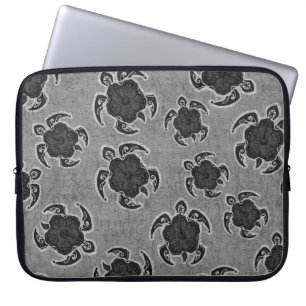 Protection Pour Ordinateur Portable Uhane Honu Hibiscus Batik Hawaii Turtle Wetsuit