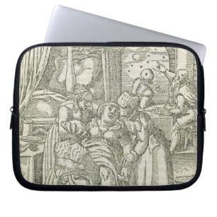 Protection Pour Ordinateur Portable Une femme dans le travail, illustration du