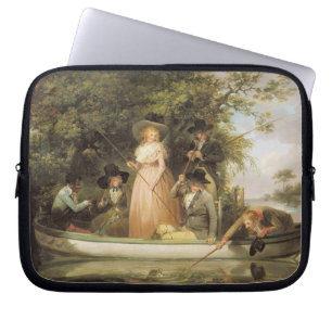 Protection Pour Ordinateur Portable Une pêche à la ligne de partie (huile sur la